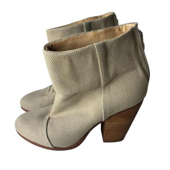 Rag & Bone Newbury Canvas Ankle Boot Camel Size 9 - Picture 3 of 7